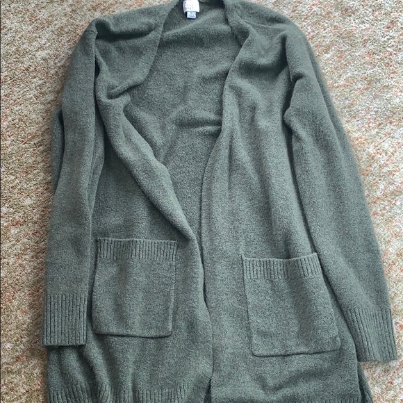 a new day Sweaters - NWOT Dark Green Open Front Cardigan